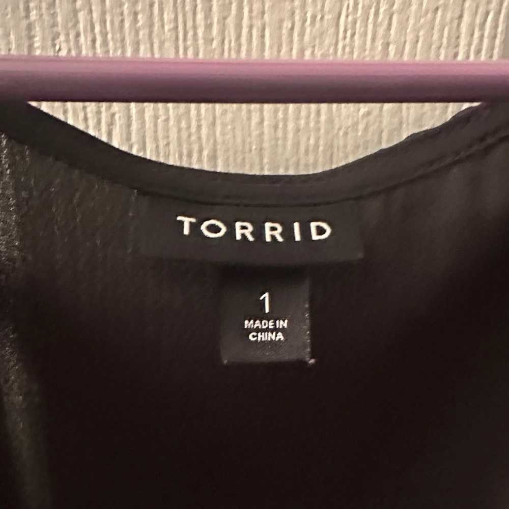 Torrid Black Ruffled Blouse - Picture 2 of 3